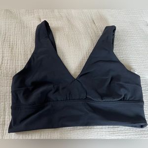 Black - Align V-Neck Bra Light Support, C/D Cup - Size 12